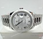 (EW) Replica Rolex DayDate II Stainless Steel Silver Face Watch - Swiss ETA3255